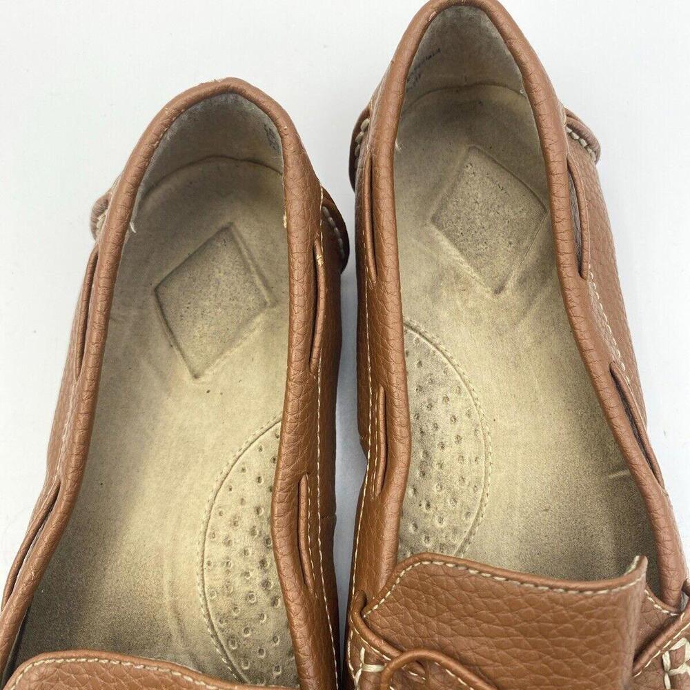 St Johns Bay Nexter Suede Slip-on Loafers Women 7 Flat Moccasin Shoe Brown - Picture 11 of 12